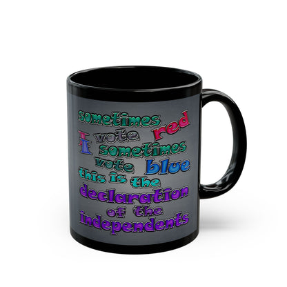 declaration of the independents - Black Mug (grey-light grey)