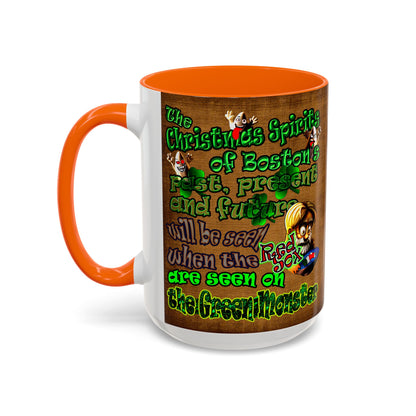 christmas spirits of boston - Accent Mug (brown papyrus)