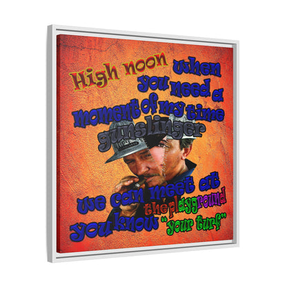 high noon - framed canvas art (burnt orange)