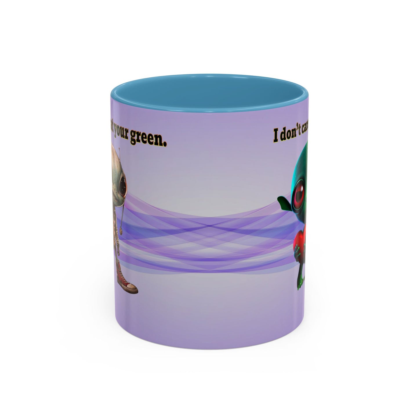 I don't care that your grey - Accent Mug (light blue-pink wave)