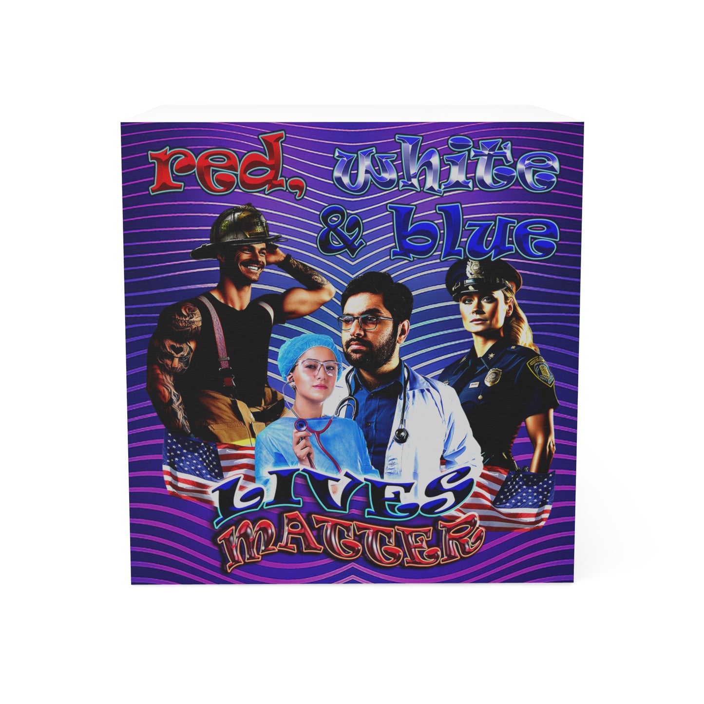 rw&b lives matter - note cube (purple wave)