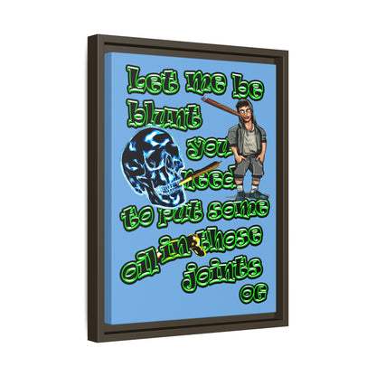 og - framed canvas art (light blue)