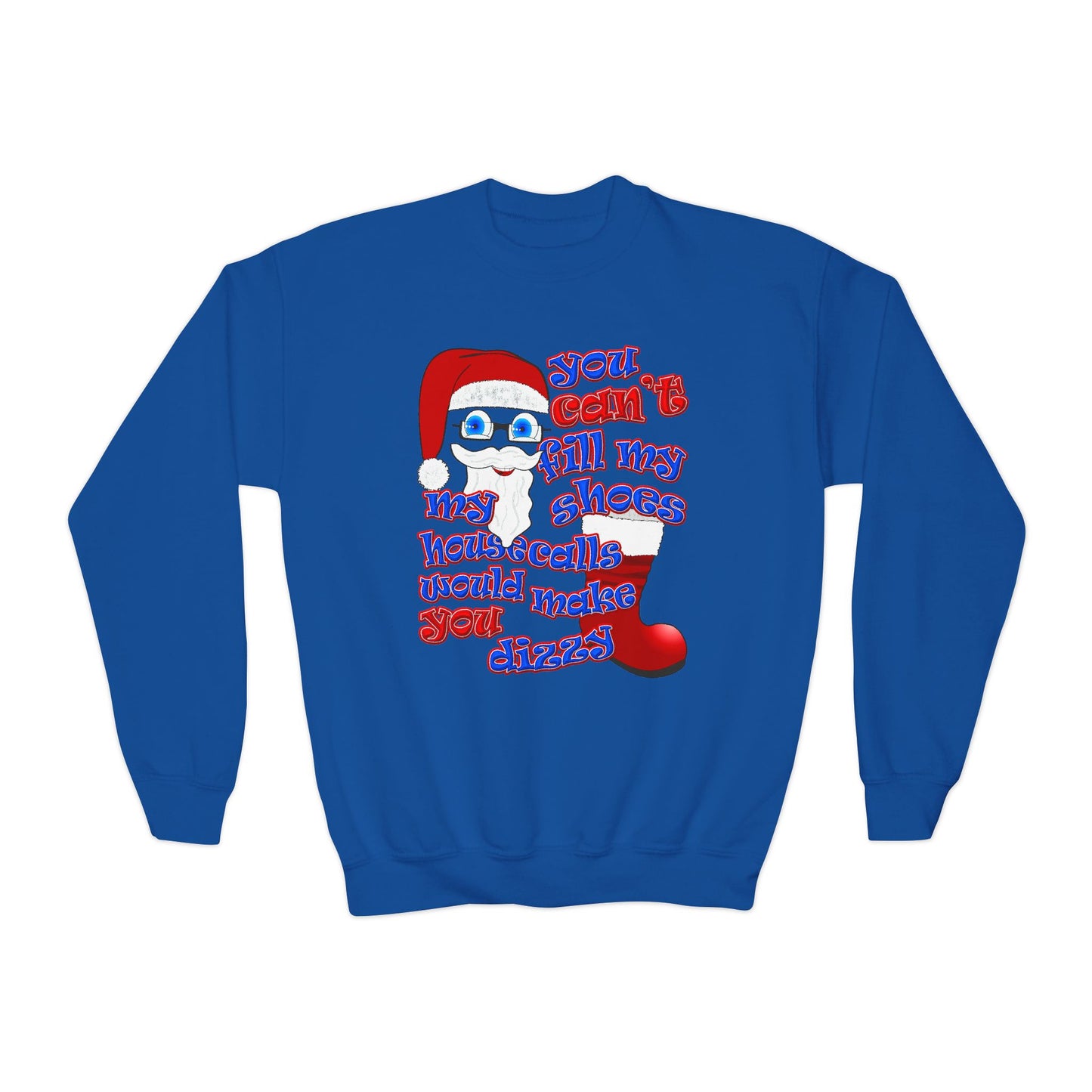 santa's shoes - Youth Crewneck Sweatshirt