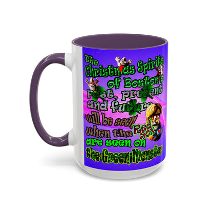 christmas spirits of boston - Accent Mug (purple-pink wave)