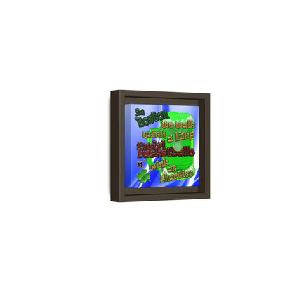 celtics logo - framed canvas art (blue-white wave)