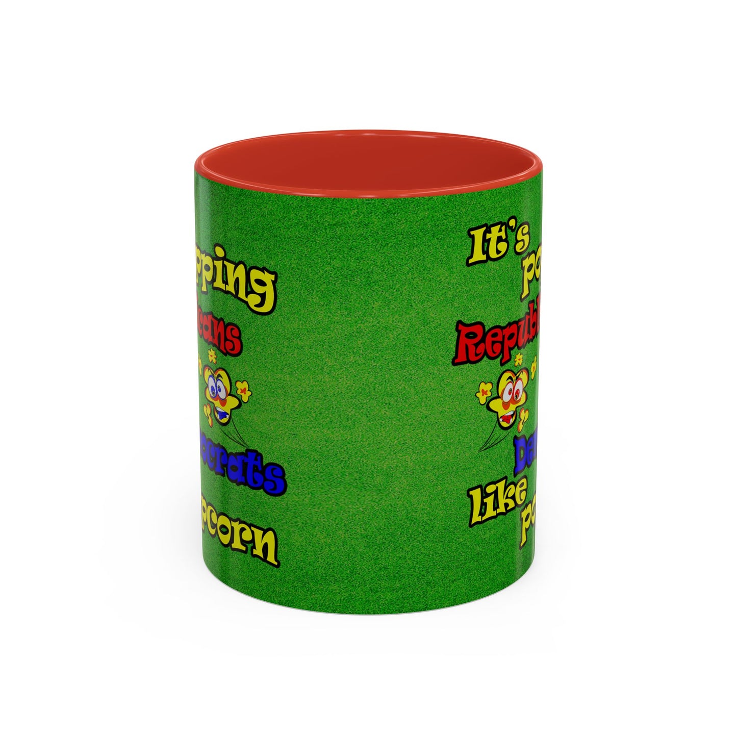 popping like popcorn - Accent Mug (green turf)