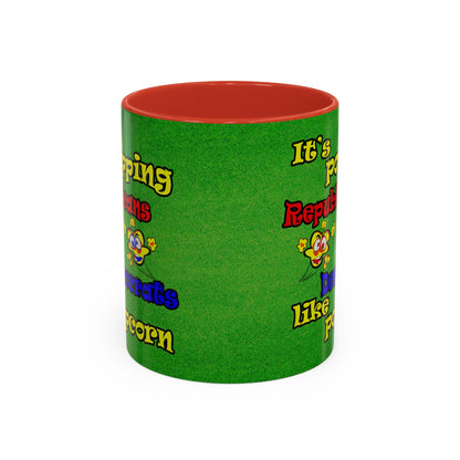 popping like popcorn - Accent Mug (green turf)