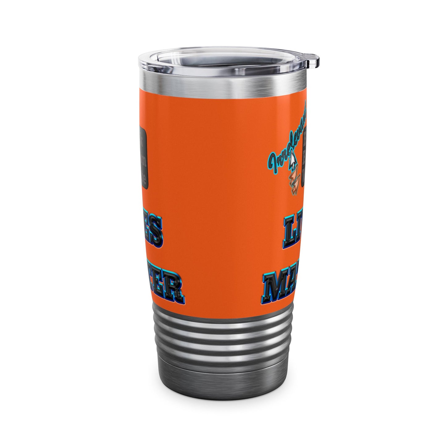 irrelevant - Ringneck Tumbler, 20oz (orange)