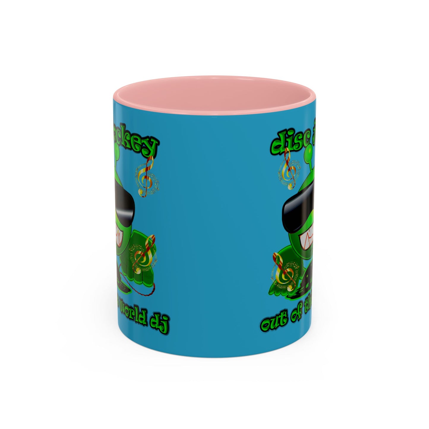 disc jockey - Accent Mug (turquoise)