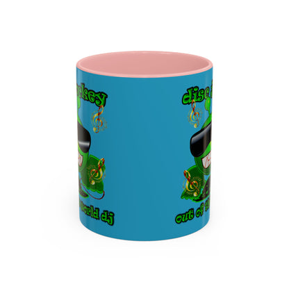 disc jockey - Accent Mug (turquoise)