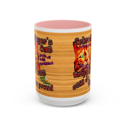 schrodinger's cat - Accent Mug (butterscotch wood finish)
