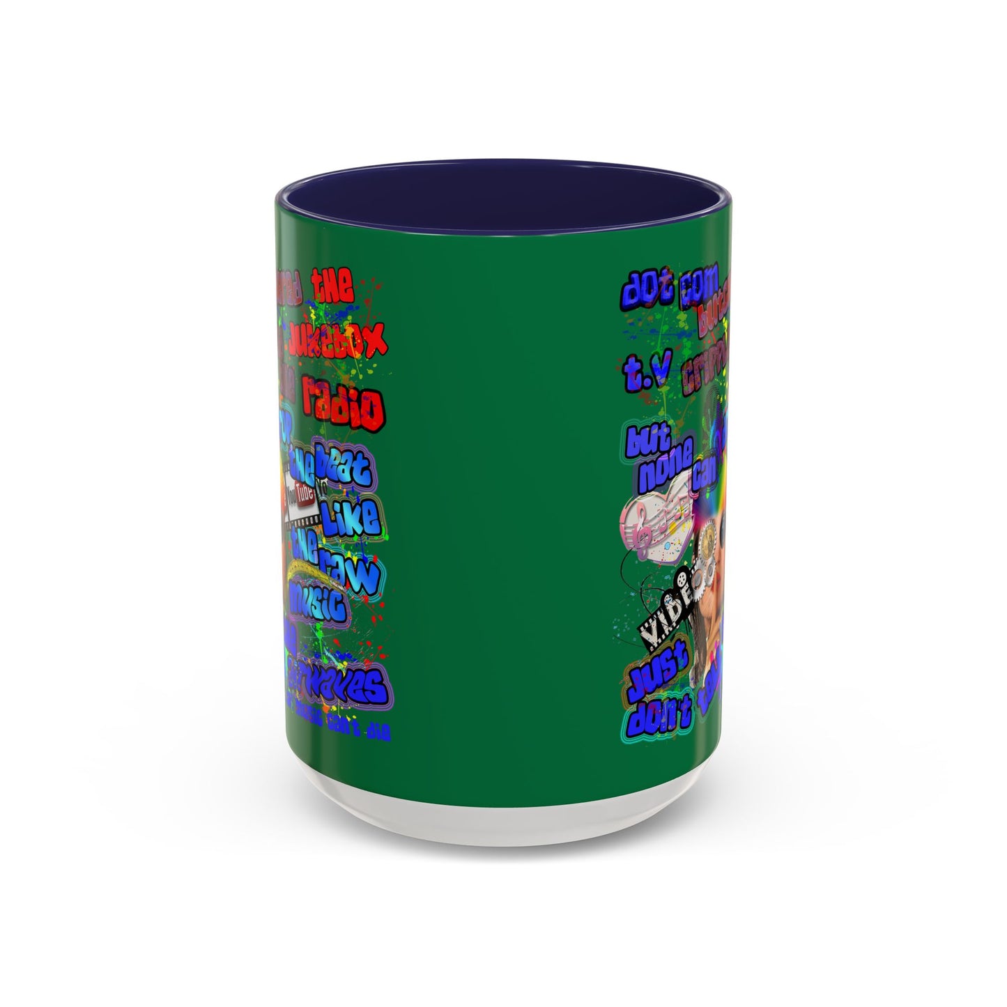 drop the beat - Accent Mug (dark green)