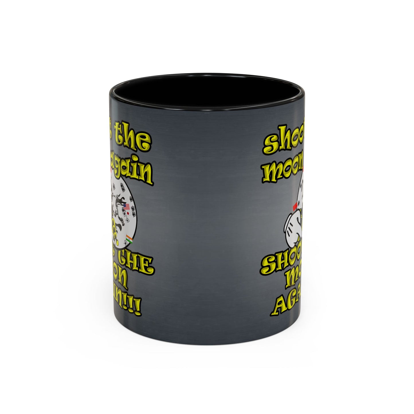 shoot the moon again - Accent Mug (grey-light grey)