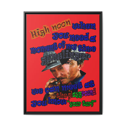 high noon - framed canvas art (red)