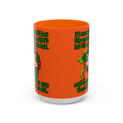 turtle race - Accent Mug (orange)