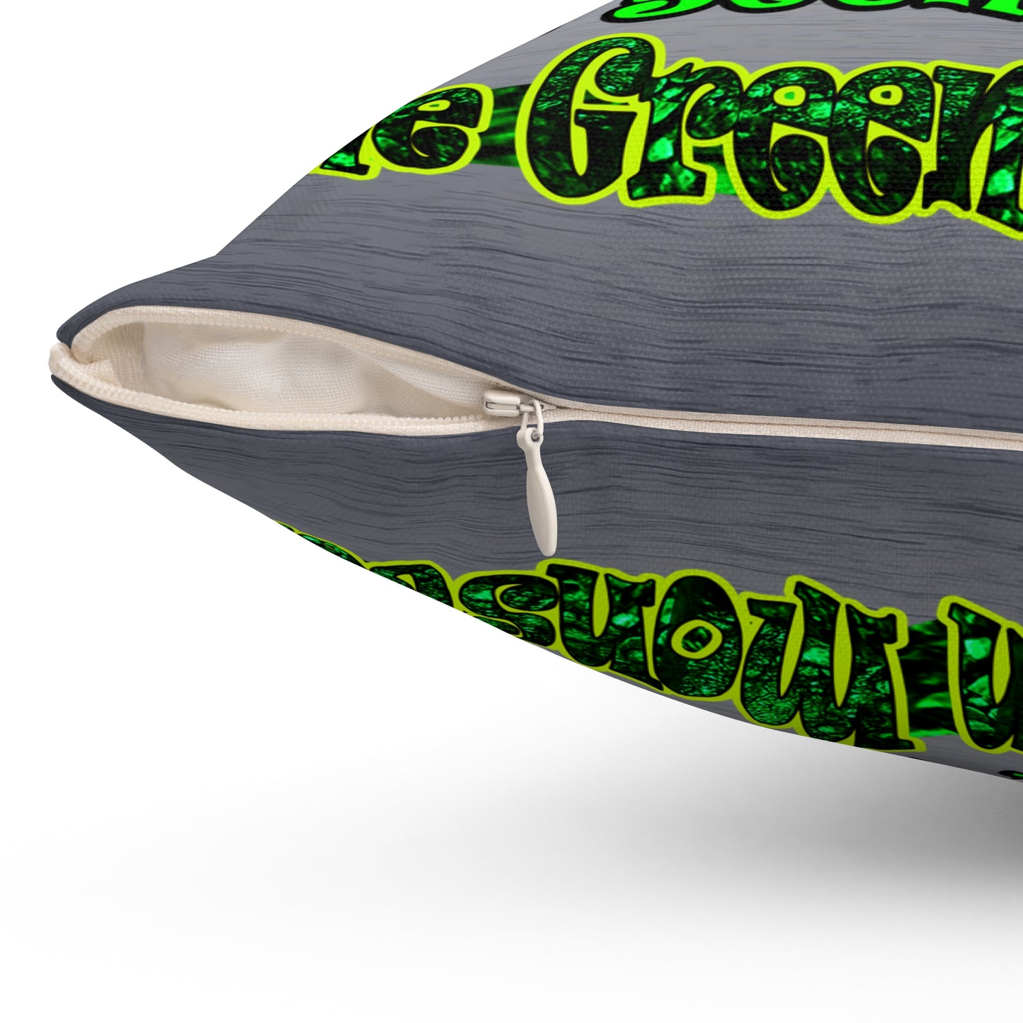 christmas spirits of boston - Spun Polyester Square Pillow - (brushed nickel)