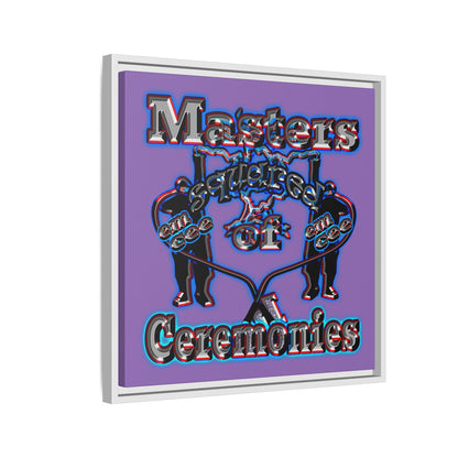 em cee squared - framed canvas art (light purple)