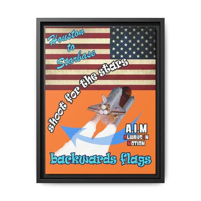 shoot for the stars - framed canvas art (crusta)
