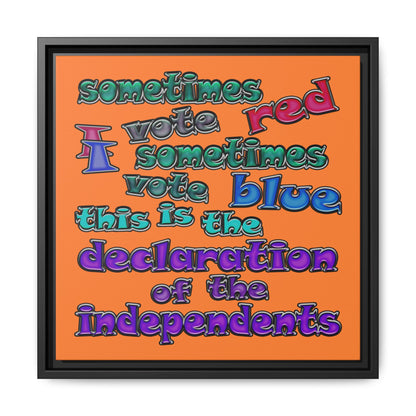 declaration of the independents - framed canvas art (crusta)