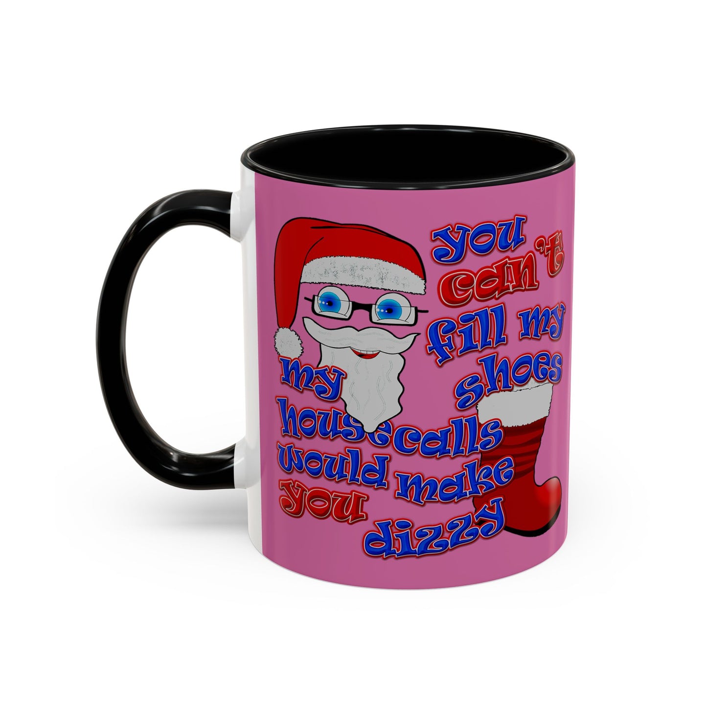 santa's shoes - Accent Mug (light pink)