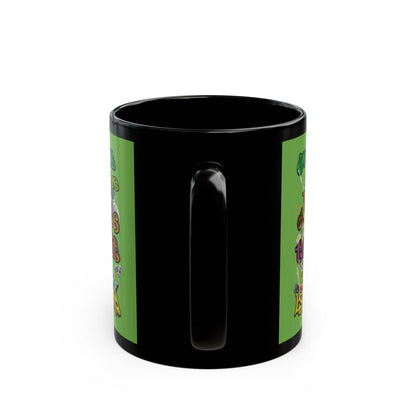 the bum's shit - Black Mug (green)