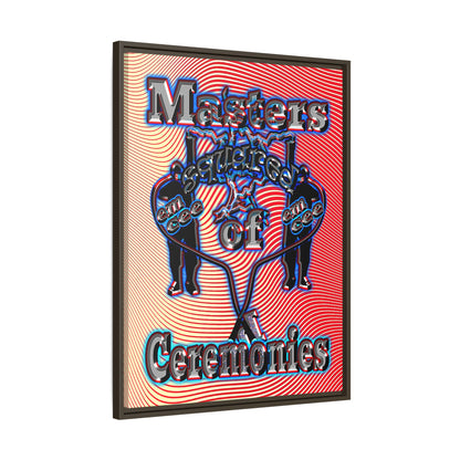 em cee squared - framed canvas art (yellow-orange wave)