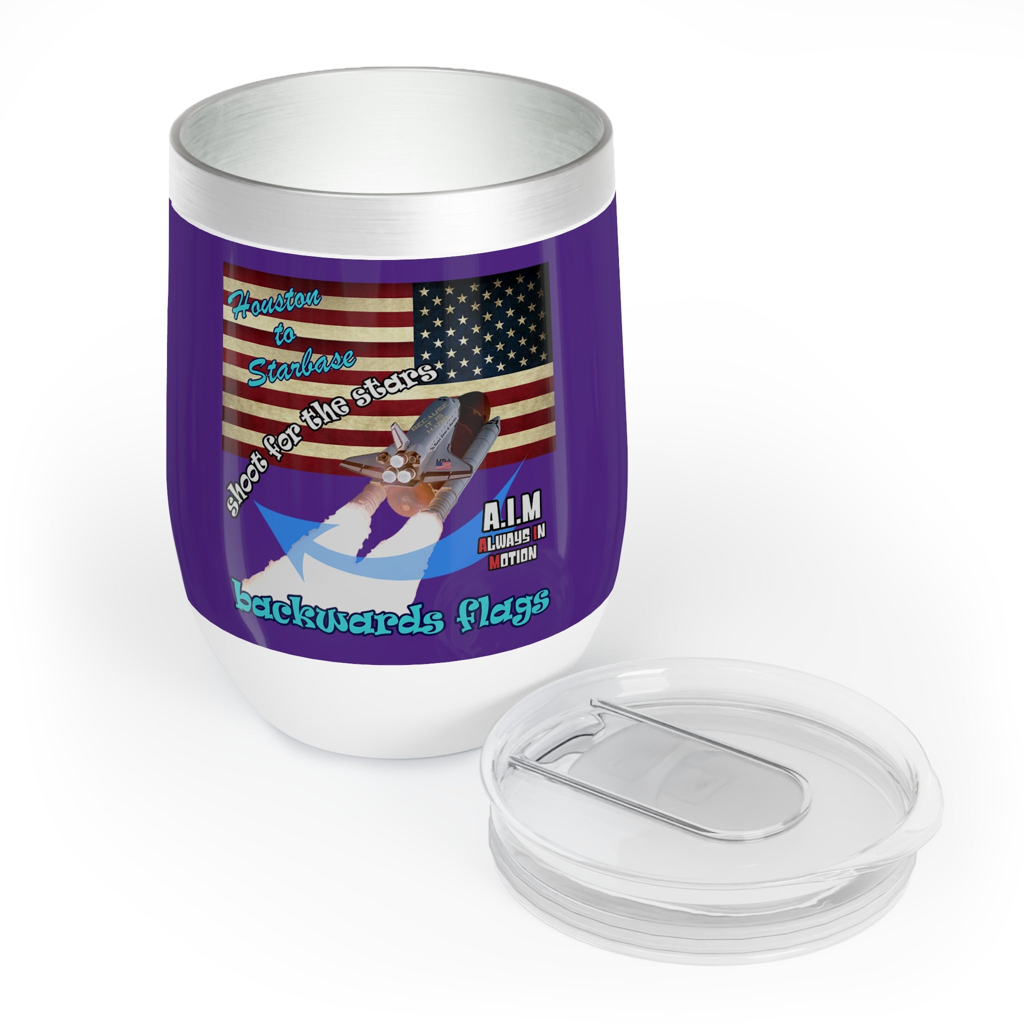 shoot for the stars - Chill Wine Tumbler (purple)