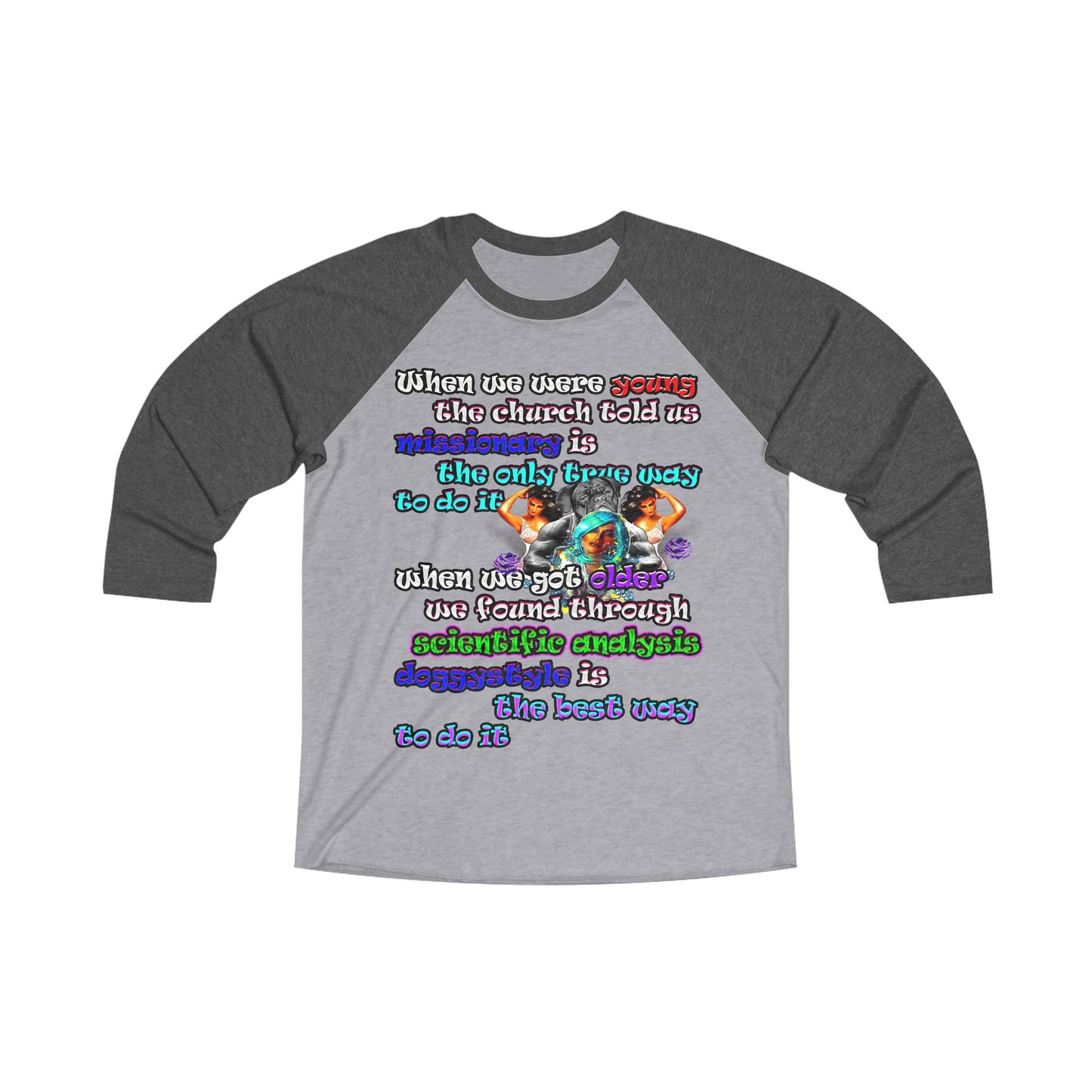 doggystyle - Unisex Tri-Blend 3\4 Raglan Tee
