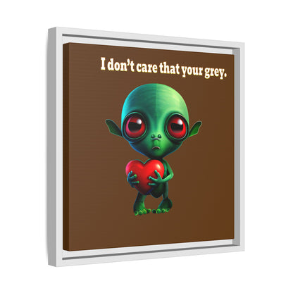 I don't care that your grey - framed canvas art (brown)