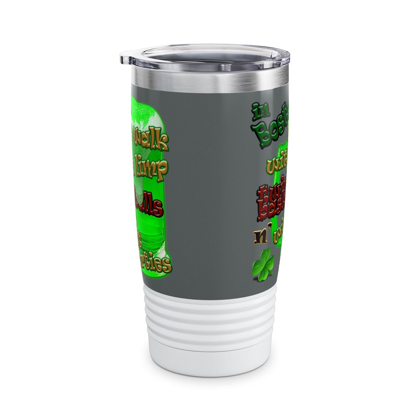celtics logo - Ringneck Tumbler, 20oz (dark grey)