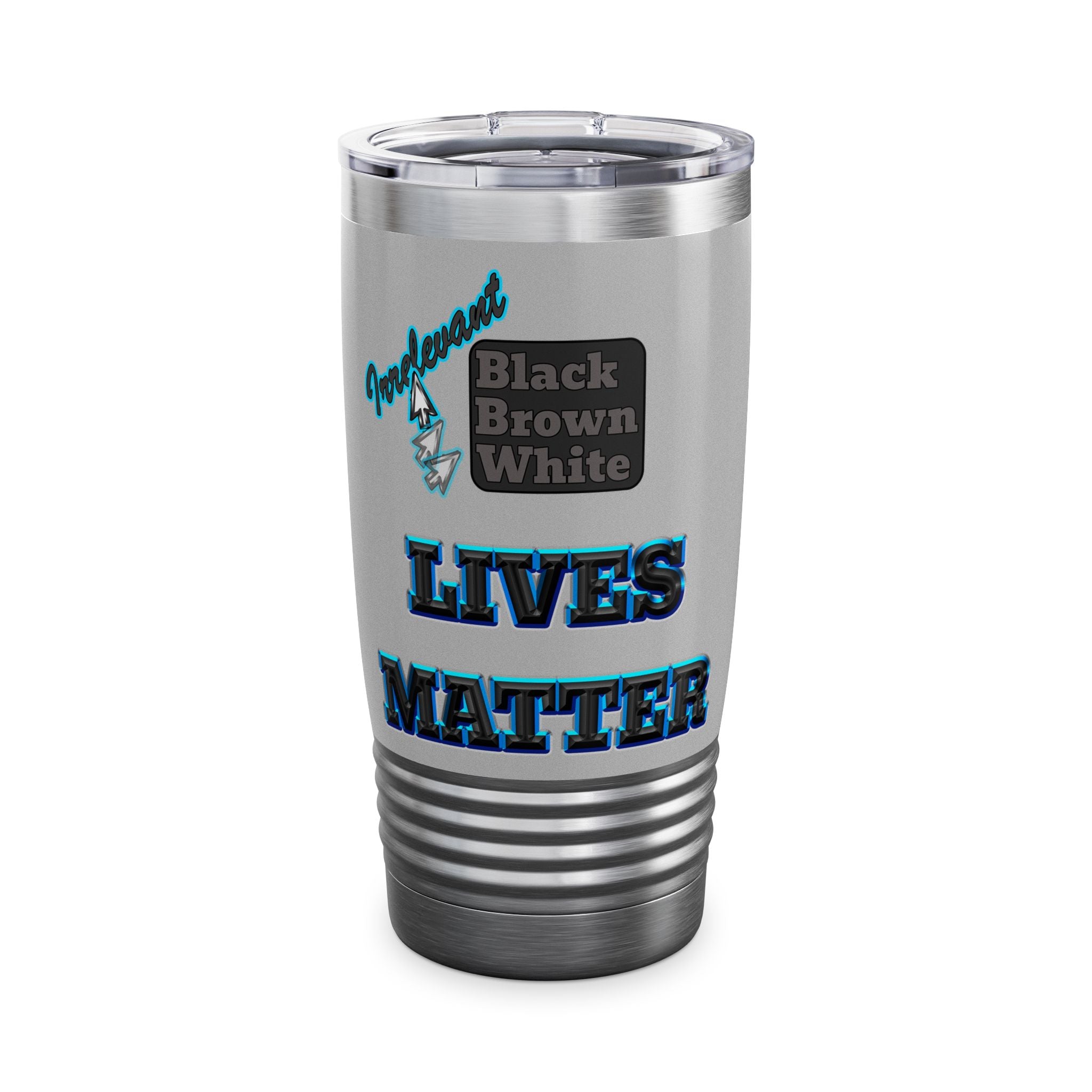 irrelevant - Ringneck Tumbler, 20oz (light grey)