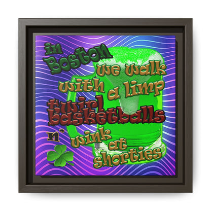 celtics logo - framed canvas art (purple wave)