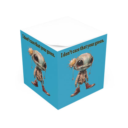 I don't care that your green - note cube (turquoise)