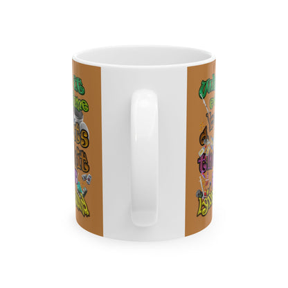 the bum's shit - White Mug (light brown)
