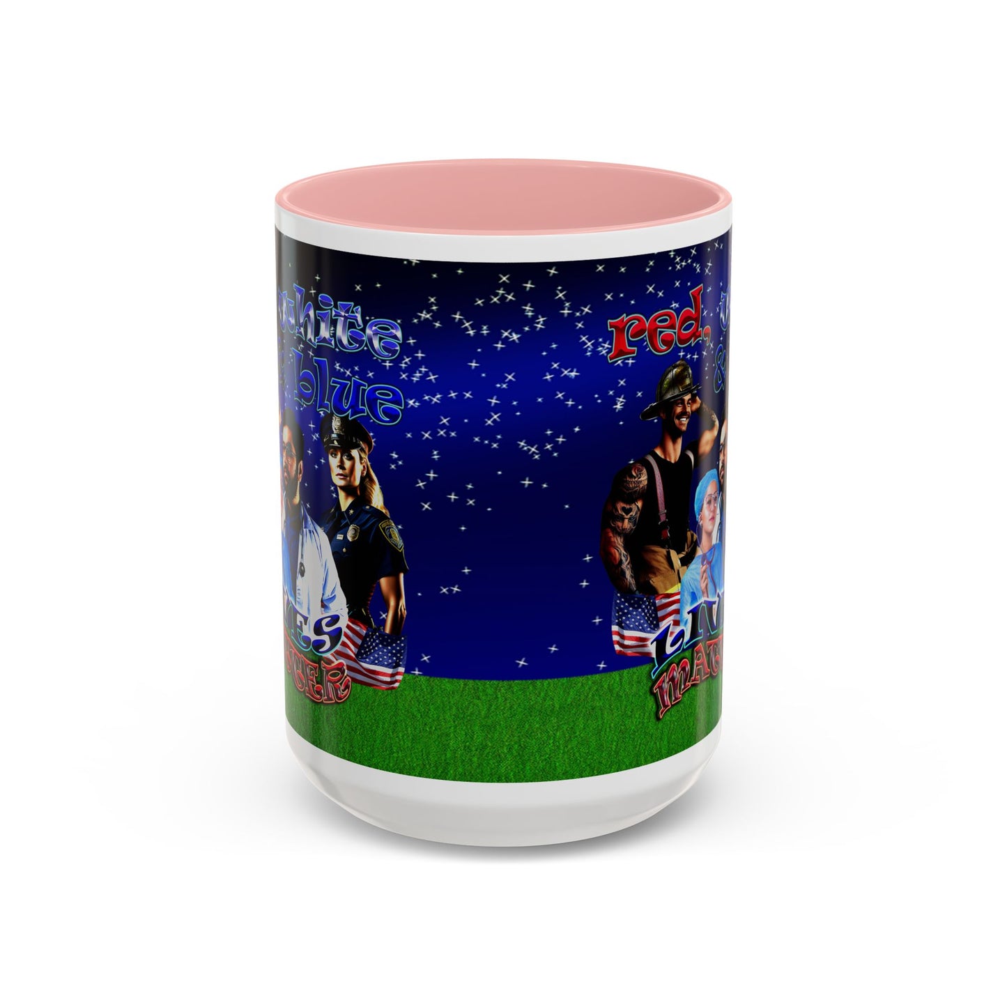 rw&b lives matter - Accent Mug ('snoops' background)