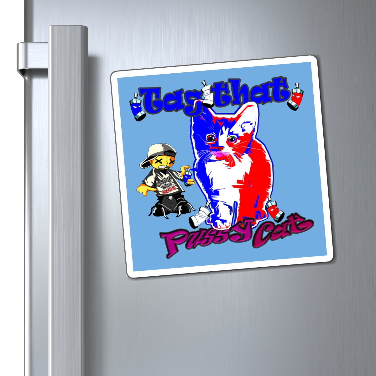 tag that - Magnets - (light blue)