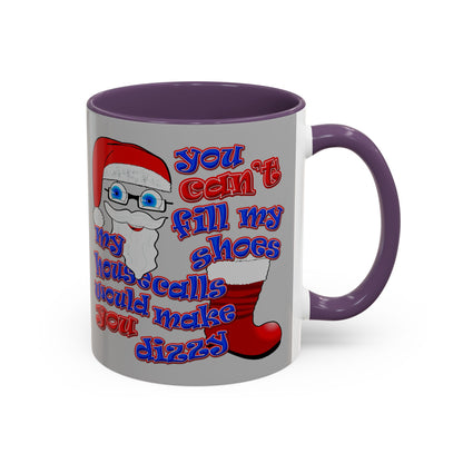 santa's shoes - Accent Mug (light grey)