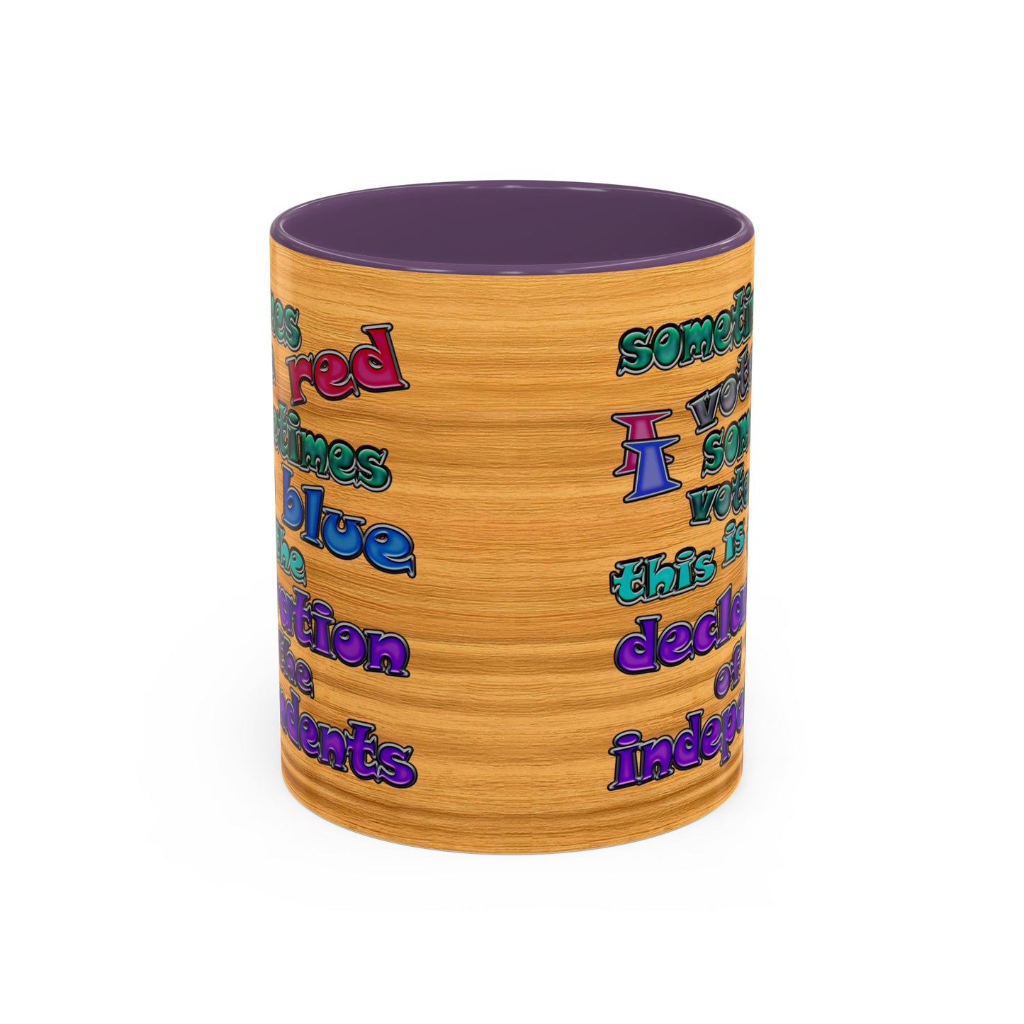 declaration of the independents - Accent Mug (butterscotch wood finish)