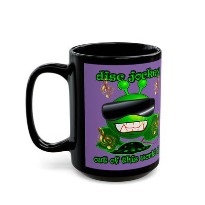 disc jockey - Black Mug (light purple)