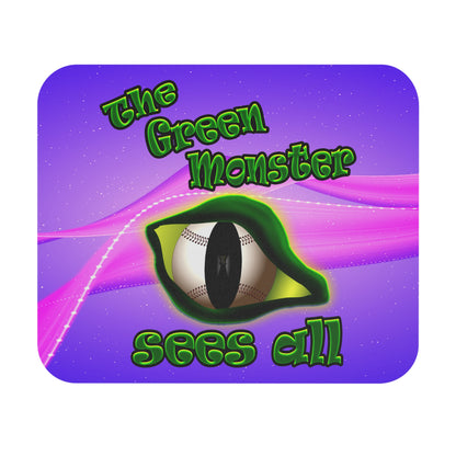green monster - Mouse Pad (Rectangle) (purple-pink wave)