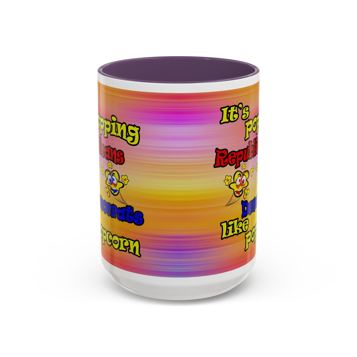 popping like popcorn - Accent Mug (color blur)
