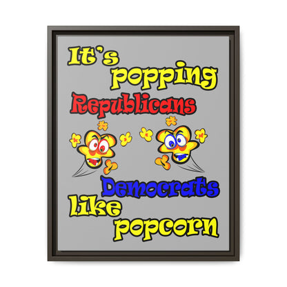 popping like popcorn - framed canvas art (light grey)