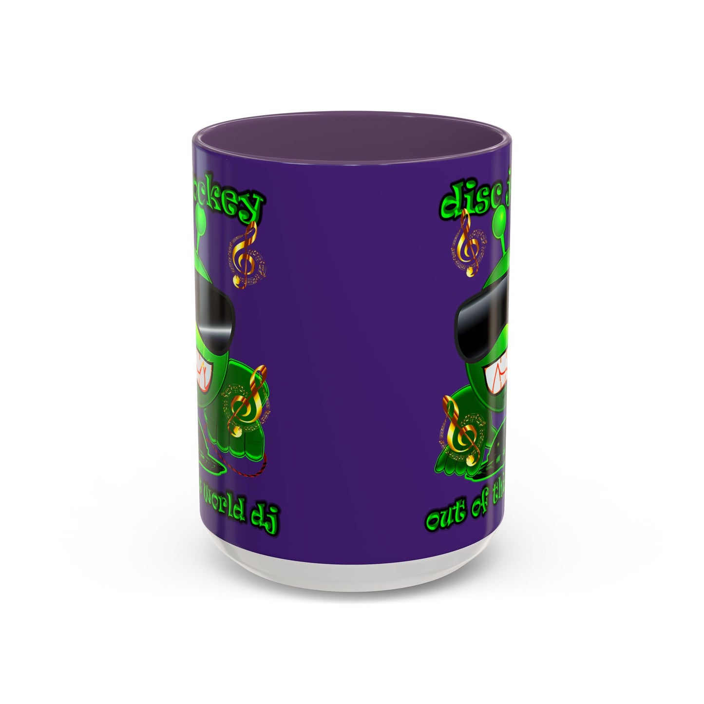 disc jockey - Accent Mug (purple)