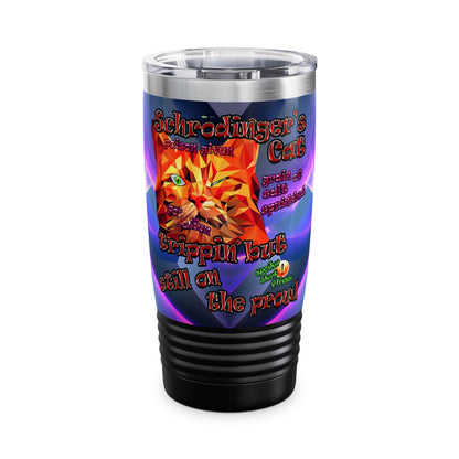 schrodinger's cat - Ringneck Tumbler, 20oz (grey-pink wave)