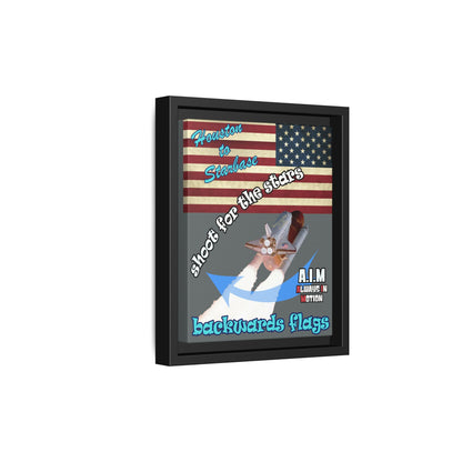 shoot for the stars - framed canvas art (dark grey)