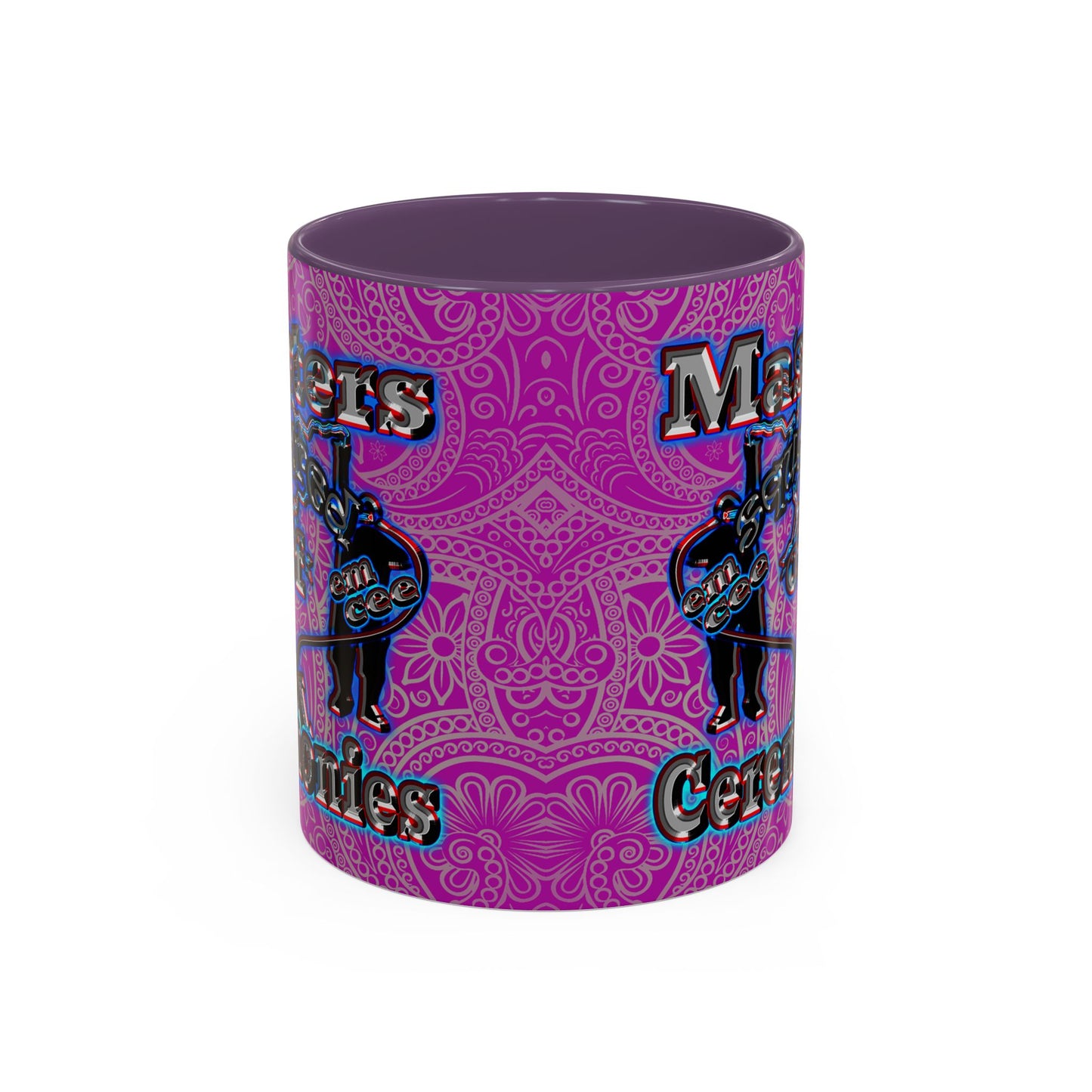 em cee squared - Accent Mug (pink swirl)