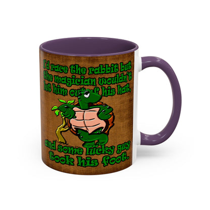 turtle race - Accent Mug (brown papyrus)