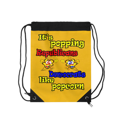 popping like popcorn - Drawstring Bag (yellow)