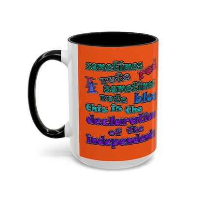 declaration of the independents - Accent Mug (orange)