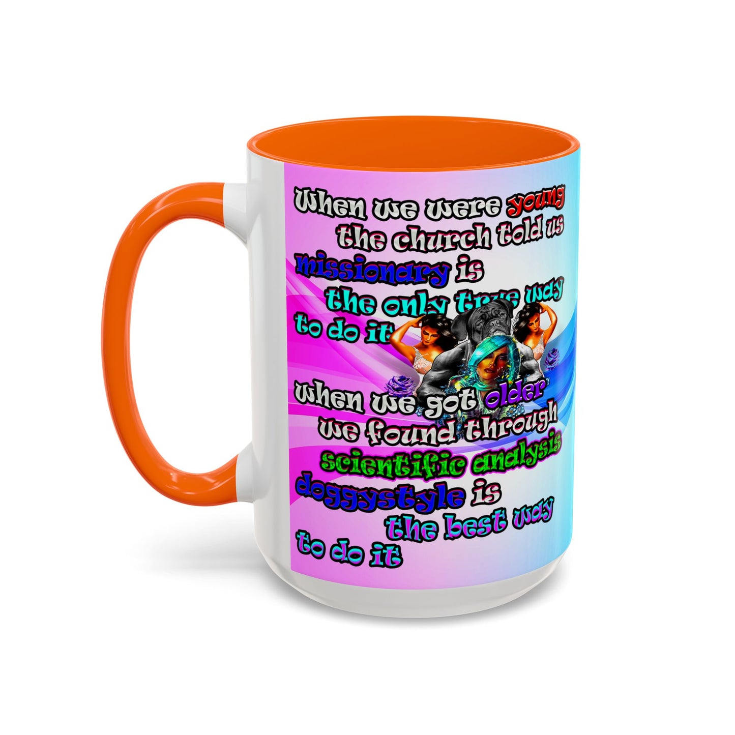 doggystyle - Accent Mug (light blue-pink wave)